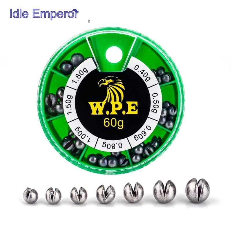 อุปกรณ์ถ่วงน้ําหนักตกปลา ทรงกลม 7 ขนาด 0.4 กรัม 0.5 กรัม 0.6 กรัม 0.8 กรัม 1.0 กรัม 1.5 กรัม 1.8 กรั