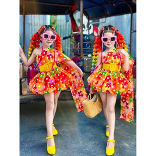 ชุดสไบ ลายดอก กระโปรงบอลลูน สุดฮอท💦