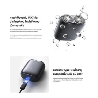 [NEW] Xiaomi Electric Shaver S200 ระบบเซนเซอร์อัจฉริยะ ใบมีดคู่แบบโค้ง แรงดันและความเร็วคงที่