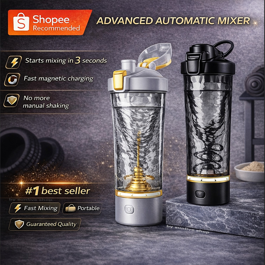 Premium Electric Protein Shaker 650ML Tritan BPA Free Magnetic Charging ปั่นเนียน เงียบ พกพาสะดวก สำหรับสายฟิตเนส