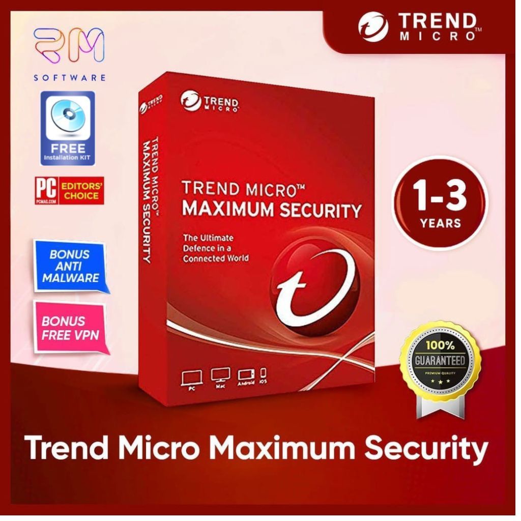 Trend Micro Maximum Security Antivirus ORIGINAL