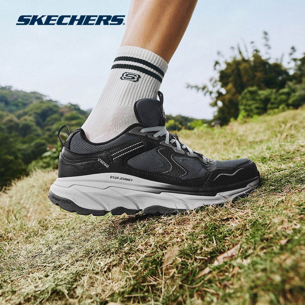 Skechers สเก็ตเชอร์ส รองเท้าผู้ชาย Men D'lux Journey Outdoor Shoes - 237415-BLK - Air-Cooled Memory Foam