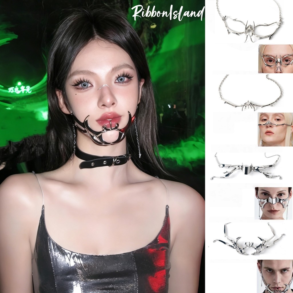 เครื่องประดับใบหน้า จิวจมูกปลอม gothic ไม่เจาะ หนีบ เท่ๆ ม่ต้องเจาะจมูกทุกแบบ COD