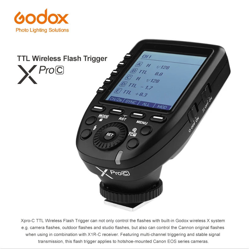 Godox Xpro Xpro-C Xpro-N Xpro-S Xpro-F Xpro-O 2.4G TTL เครื่องส่งสัญญาณทริกเกอร์ไร้สายสําหรับ DSLR