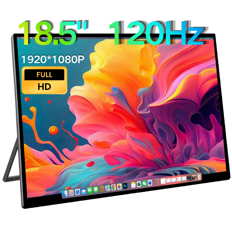 Portable Monitor 18.5 นิ้ว จอแสดงผลแบบพกพา 120Hz Gaming Monitor จอแสดงผลเกม Mobile Display Laptop Monitor Extender