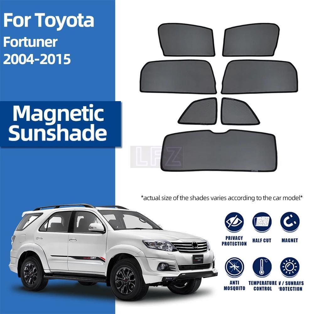 รถ Window Shades สําหรับ Toyota Fortuner SW4 2004-2015 Sunshade Shield แม่เหล็กด้านหลัง Baby Window 