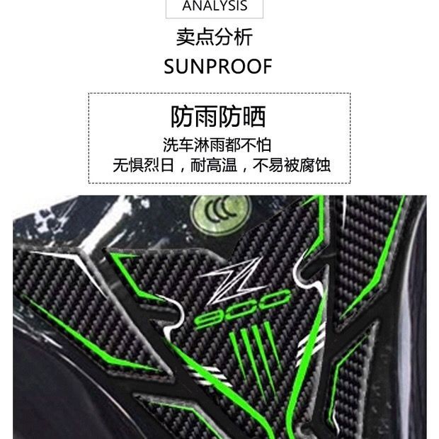 Kawasaki Z900 อุปกรณ์เสริมสไตล์ใหม่ KAWASAKI Z900 รถจักรยานยนต์ดัดแปลงการใช้ถังหมวก Fishbone ด้านข้า