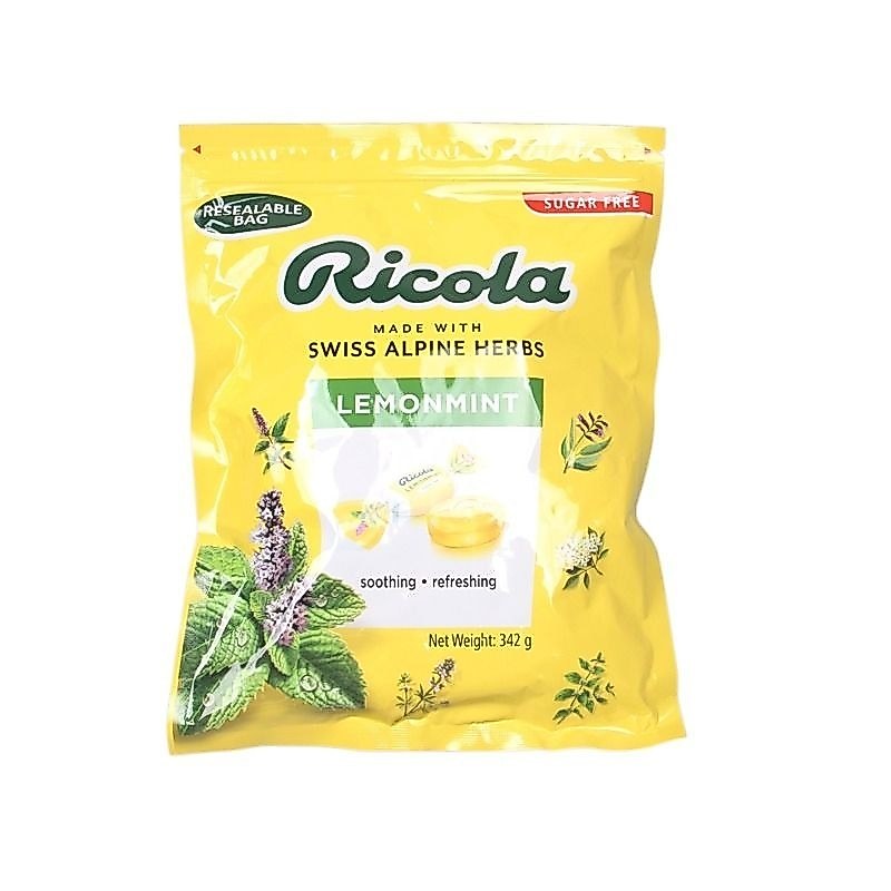 Swiss Ricola Ricola Lemon Mint Candy Snacks มาเลเซียนําเข้า Snacks 0720