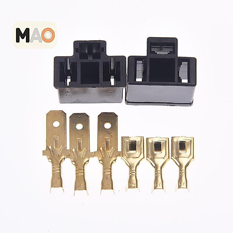 [MT] 1 ชิ้น 3pin h4 รถเชื่อมต่อปลั๊ก h4 ผู้ถืออัตโนมัติปลั๊ก 7.8 มม.โคมไฟปลั๊กหลอดไฟ soet