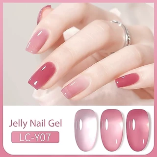 LILYCUTE 7ML Jelly Pink เล็บเจล Polish Vernis กึ่งถาวรเล็บเจลเล็บ LED เจล UV Nail Art ฐาน Top Coat จัดส่งฟรี
