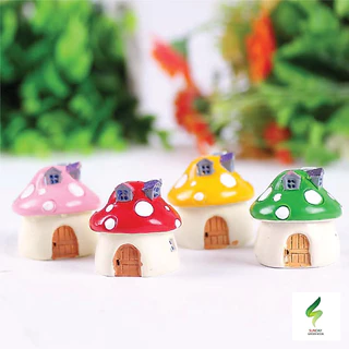 บ้านเห็ด มีให้เลือก 4 สี 4 ขนาด Mini Model ตุ๊กตาจิ๋ว โมเดลจิ๋ว แต่งสวน ตกแต่งสวนถาด ตกแต่งบ้าน