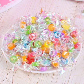 ลูกอมตัด Mini Candy Cut handmade fruit (1ชิ้น/1.34 กรัม) จำนวน 50-100 ชิ้น ลูกอมจิ๋ว ลูกอมแฮนด์เมด ท็อฟฟี่ ลูกอมงานบวช