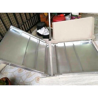โต๊ะพับซิงค์ ปูหน้าเมทัลชีท ขาไม่ชุบสี75x177x75 ,75x150x72 , 75x200x75.