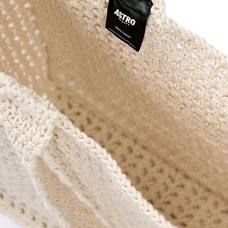 ASTRO BEACH CLUB CROCHET BAG (BEIGE/NAVY)