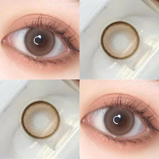 [-1.00-8.00] Midroo แว่นตาสายตาสั้น คอนแทก คอนแทคเลนส์ตาหวาน MilkToffee Brown-14.2mm