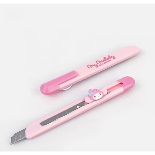 [Sanrio] มีดปากกา และที่ตัดกระดาษ เครื่องเขียน แบบพกพา อเนกประสงค์ ลาย Hello Kitty Kuromi ผลิตในเกาหลี