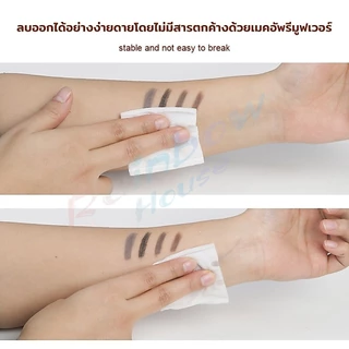 R.H. ดินสอเขียนคิ้ว 2 in 1 มีหัวเขียน และหัวแปรงปัดคิ้ว ทรงสามเหลี่ยม กันน้ํา กันเหงื่อ ติดทนนาน Eyebrow pencil