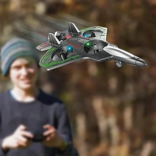 LUXELUNGE รีโมทคอนโทรลโฟม Fighter, ชาร์จ Gravity Sensing Glider บินเฮลิคอปเตอร์ของเล่น,มินิรุ่นทนทาน 2.4G Stunt แบบพกพา RC Hobby Jet Plane ชายหญิง