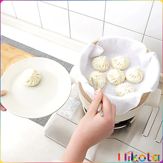 Nikola ผ้าขาวบาง(เล็ก) สำหรับนึ่งอาหาร สามารถซักแล้วนำกลับมาใช้ใหม่ได้ Steamer mat