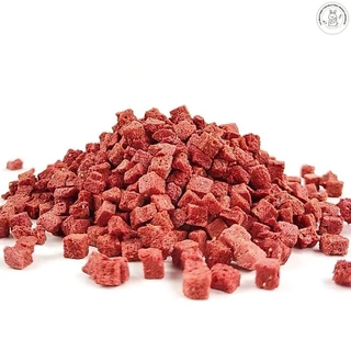 (Dried Strawberry สตรอเบอรี่อบแห้ง 60กรัม) ผลไม้อบแห้งขนมสำหรับสัตว์เลี้ยงขนาดเล็ก