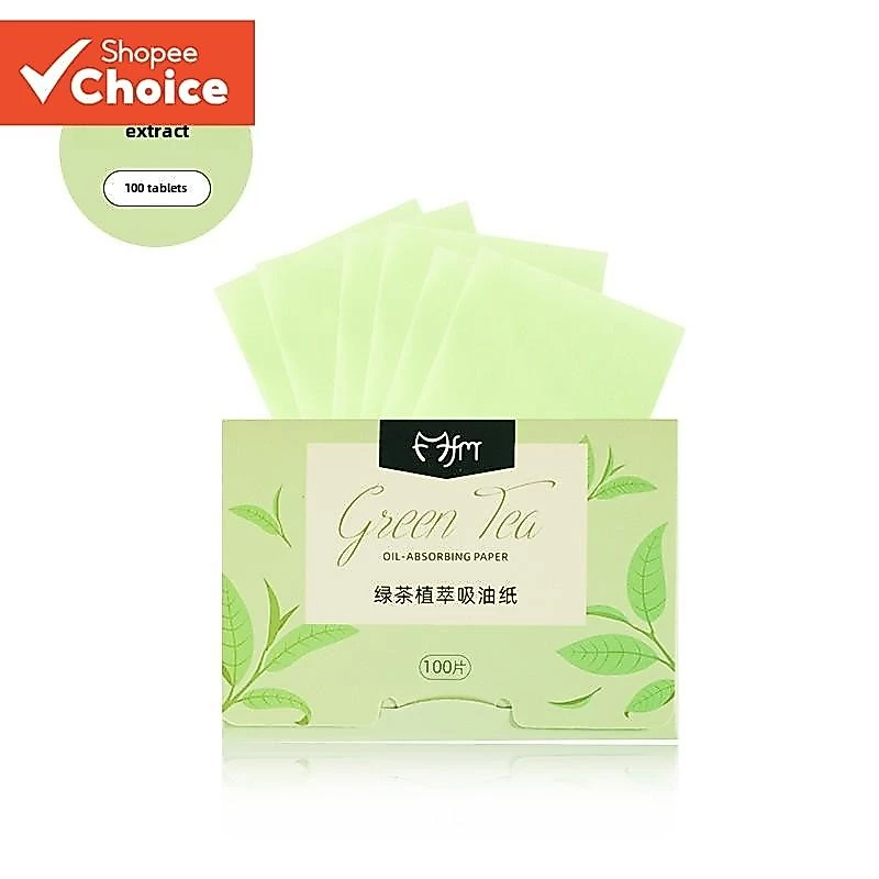แผ่นดูดซับน้ํามัน 100 ชิ้นสําหรับใบหน้า | กระดาษซับแบบพกพาสําหรับ Shine Control & Mattifying
