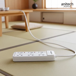 Anitech แอนิเทค ปลั๊กไฟ รุ่น H2133-WH สายยาว 3 เมตร [สินค้ารับประกัน 2 ปี]
