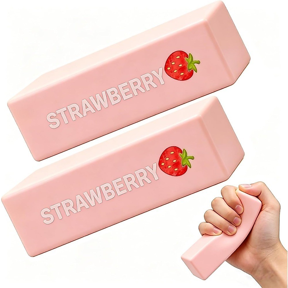 เนยสตรอเบอร์รี่ Squishy Butter Slow Rising Squishy Butter Stick ลูกบอลบีบสําหรับความเครียดบรรเทาความดันนุ่ม Sensory ผู้ใหญ่