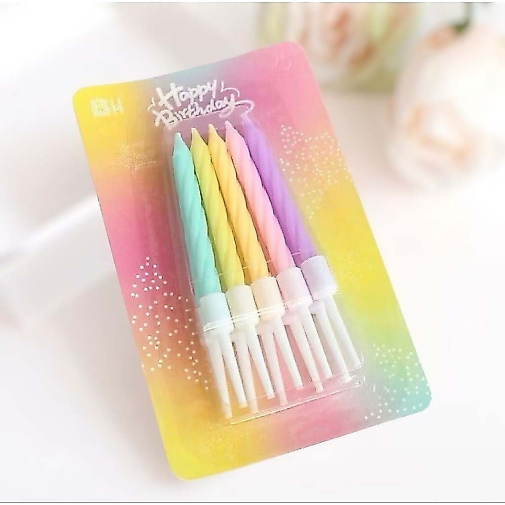 เทียนวันเกิด🧨แพคละ10แท่ง มีให้เลือก2แบบ