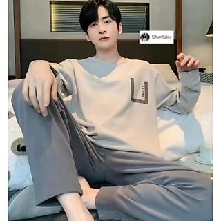 🧸👖M-4XLชุดนอนเวอร์ชั่นเกาหลีl0fum5zlay，ชุดนอนผู้ชาย， ผ้าฝ้ายคุณภาพดี， มีลายการ์ตูนให้เลือก 15 ลาย， ขายาว+เสื้อ
