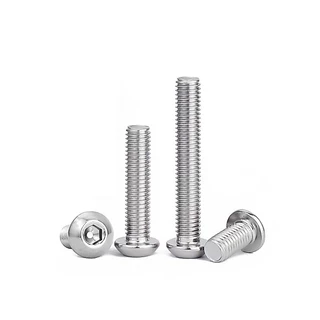 สกรู หัวจมกลม สแตนเลส เกลียวมิลตลอด M6 ISO7380 Button Head Hexagon Socket Metric Thread SUS 304