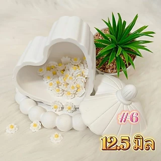 เรซิ่นดอกไม้ 50 ชิ้น ขนาด 8 - 13 มิล อุปกรณ์ตกแต่ง DIY