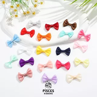 【25 ชิ้น】/【100 ชิ้น】*Mini Satin Bow Collection โบว์สำเร็จรูป น่ารัก ทรงทักซิโด้ หูกระต่าย ขนาด 3.8 * 2.5 cm. 【BW-0013】