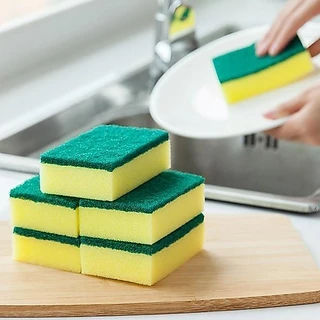 ฟองน้ำ สําหรับทําความสะอาด ฟองน้ำล้างจาน (5ชิ้น) ฟองน้ำล้างจาน สินค้าคุณภาพ