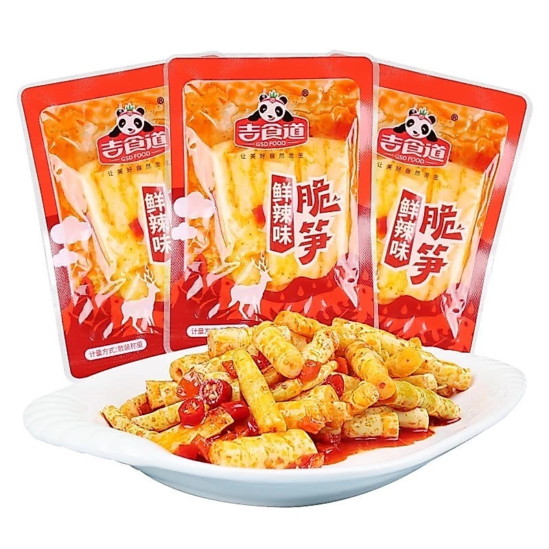หน่อไม้รสเผ็ด หน่อไม้กรอบ ของทานเล่นพร้อมทาน25g 嫩笋小零食 thumbnail 6