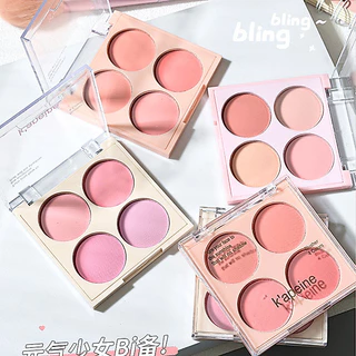 shiny.girl :บลัชออนพาเลท สี่สี สีชมพู เนื้อแมตต์ ธรรมชาติ สําหรับแต่งหน้า เหมาะกับงานปาร์ตี้S8117