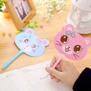 GTRMALLSHOP(2941）ปากกาลูกลื่น(รูปพัด) ปากกา ขนาดหัว 0.5 มม หมึกน้ำเงิน สุ่มลาย