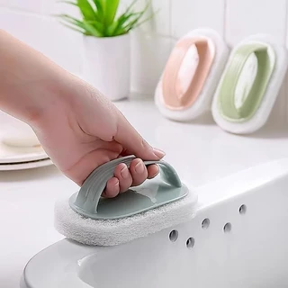 แปรงขัดห้องน้ำ ฝอยขัดเอนกประสงค์ แปรงทำความสะอาดห้องครัว ฟองน้ำ