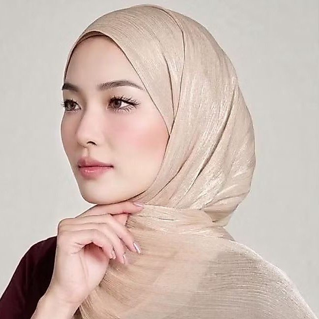 ผ้าคลุมซาตินชิมเมอร์ผ้าแววสวยงามพันยาว