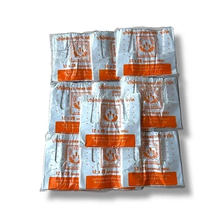 ถุงหูหิ้ 12x20 บางเกรดA [ยกมัด10แพค]น้ำหนัก 4กิโล แพคละ(66-68ใบ) ไม่มีกลิ่น เหนียว ทนทาน