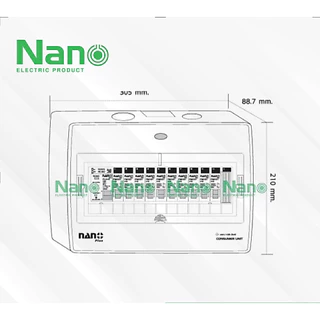 ตู้คอนซูมเมอร์ยูนิตเมนกันดูด NANO NN-CR PLUS +11ช่อง(พร้อม RCBO 50 A,63 A+ลูก) NNP-CR50B-11,NNP-CR63B-11,NNP-CR40B-11