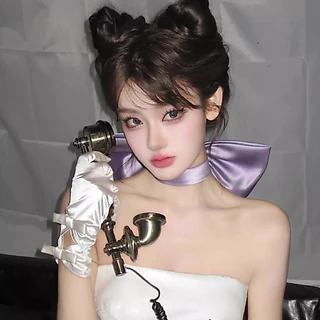 Sexy Girl🎀🎀สร้อยคอโบว์ใหญ่ เครื่องประดับสตรี✨ หลายสี ราคาถูก แมวทอมสไตล์เดียวกัน.