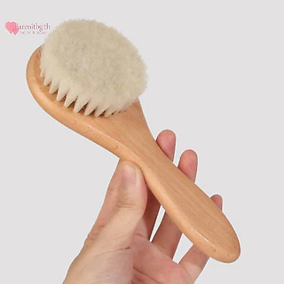 RENBG Baby Care Beech Handle แปรงเด็ก Hbrush ทารกแรกเกิดหวีสําหรับนวดสําหรับอาบน้ําเด็ก Pure Natur TH
