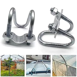 อุปกรณ์ที่ล็อคท่อเหล็ก รูปตัวยู ตัวล็อคเหล็ก ใช้ในฟาร์ม แคลมป์รัดท่อ Galvanized Steel Pipe Clip