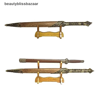 [beautyblissbazaar] ดาบไม้ที่เป็นของแข็งขาตั้งจอแสดงผลผู้ถือ Katana Samurai ดาบ Tanto มีดคอสเพลย์ดาบ Wand Storage Rack [vn]