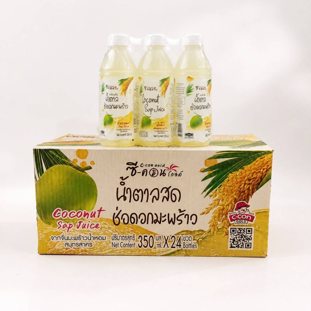 น้ำตาลสดช่อดอกมะพร้าว ยกลัง 24 ขวด (350 มล./ ขวด)