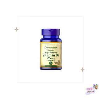 Puritan's Pride Vitamin D3 1000,2000,5000,10000 IU 100 ซอฟต์เจล Vitamin D วิตามินดี3