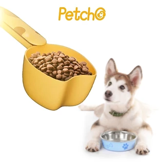 Petcho ช้อนตวงอาหารสัตว์เลี้ยง ช้อนตักอาหารแมว-สุนัข พร้อมที่หนีบถุง มีสเกลชัดเจน ใช้งานง่าย