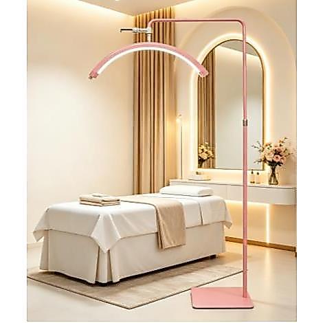 Tall Pink Curved Arch Floor Support สําหรับ Lash Nail Tattoo Salon Work Station