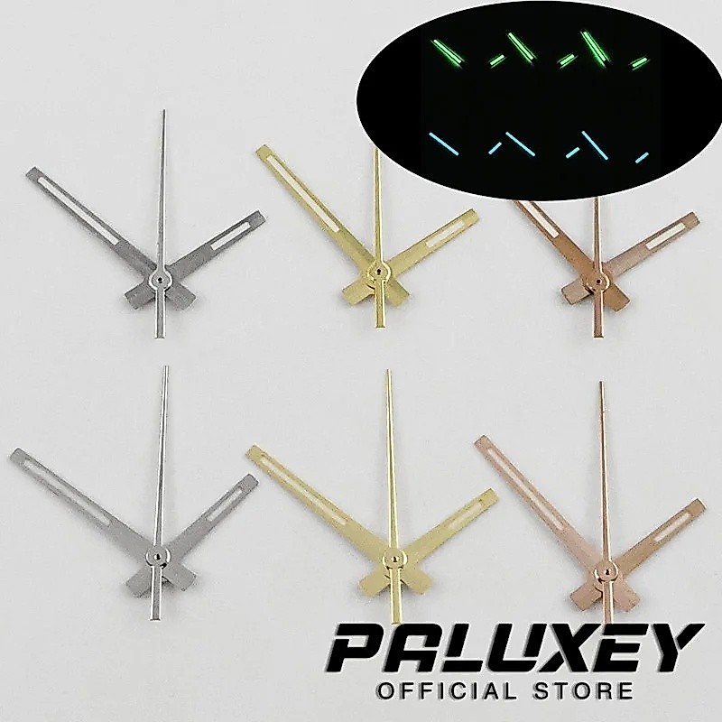 PALUXEY NH35 สีฟ้า BGW9 Lume และ C3 Lume ตัวชี้นาฬิกาเข็มสําหรับ NH34 NH35/NH36/4R/7S นาฬิกาตัวชี้ L