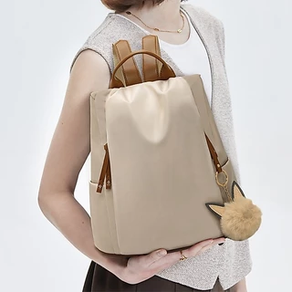 FOXLOVER กระเป๋าเป้สะพายหลังของผู้หญิง การออกแบบป้องกันการโจรกรรม กันน้ำ เบาและเรียบง่าย 10 นิ้ว
